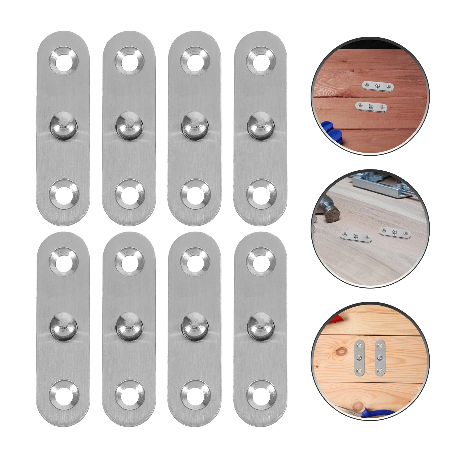 

8 Pcs Window Hinge Cabinet Door Hinges 360 Degree Pivot Foldable Detachable Stainless Steel Hardware Furniture Accessories