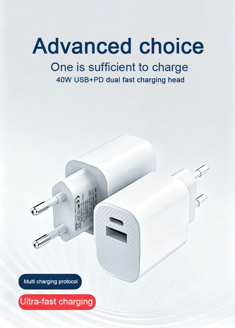 PD 20W USB Fast Charger For iPhone 14 13 12 11 Pro Max XS X XR 7 8 Plus Type C Plug EU US Wall Charger Fast Charging Data Cable
