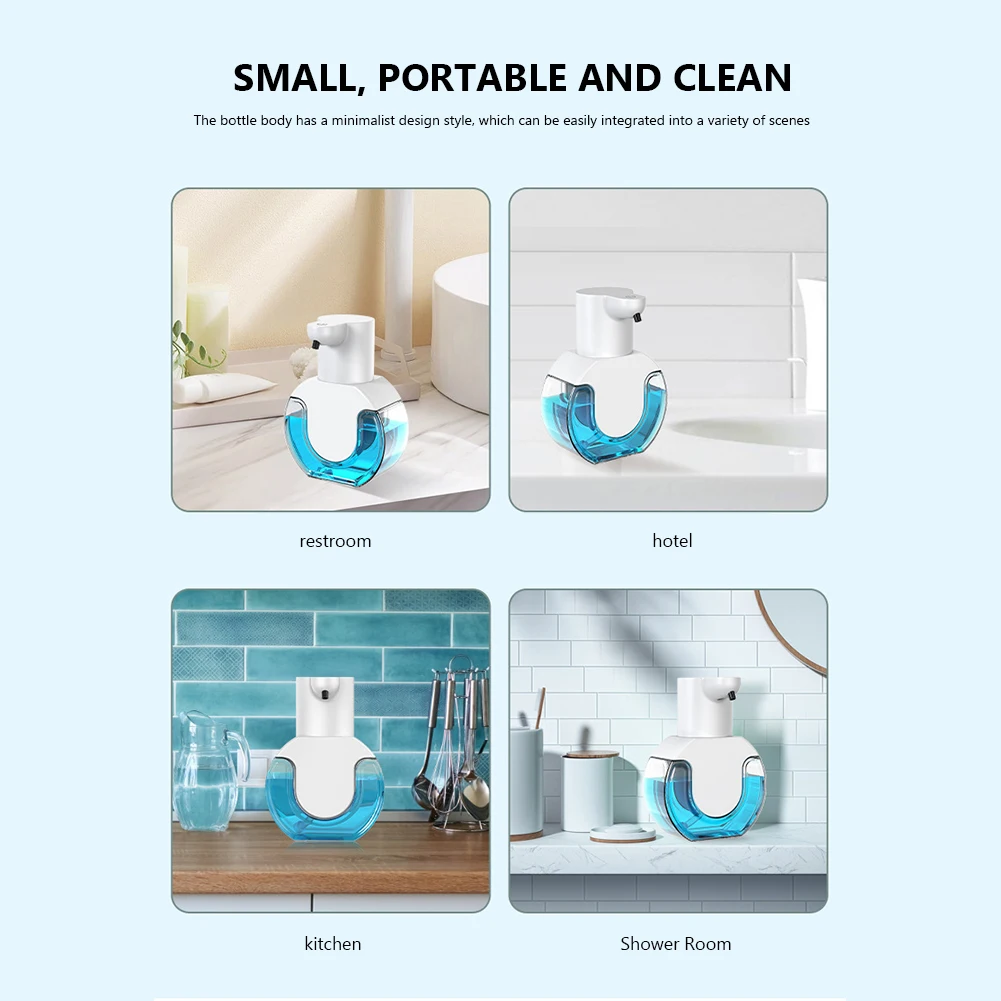 

Liquid Soap Dispenser Wall Mountable Smart Liquid Soap Dispenser Auto Touchless Infrared Sensor Rechargable for Kitchen Bathroom