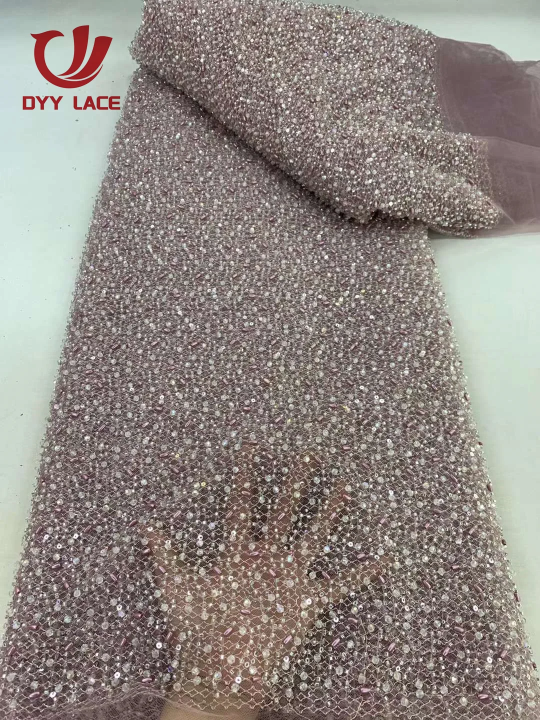 Luxury Nigerian Sequins Stones Lace Fabric 2024 High Quality African Tulle Embroidery Groom Fabrics For Wedding Dress Sewing