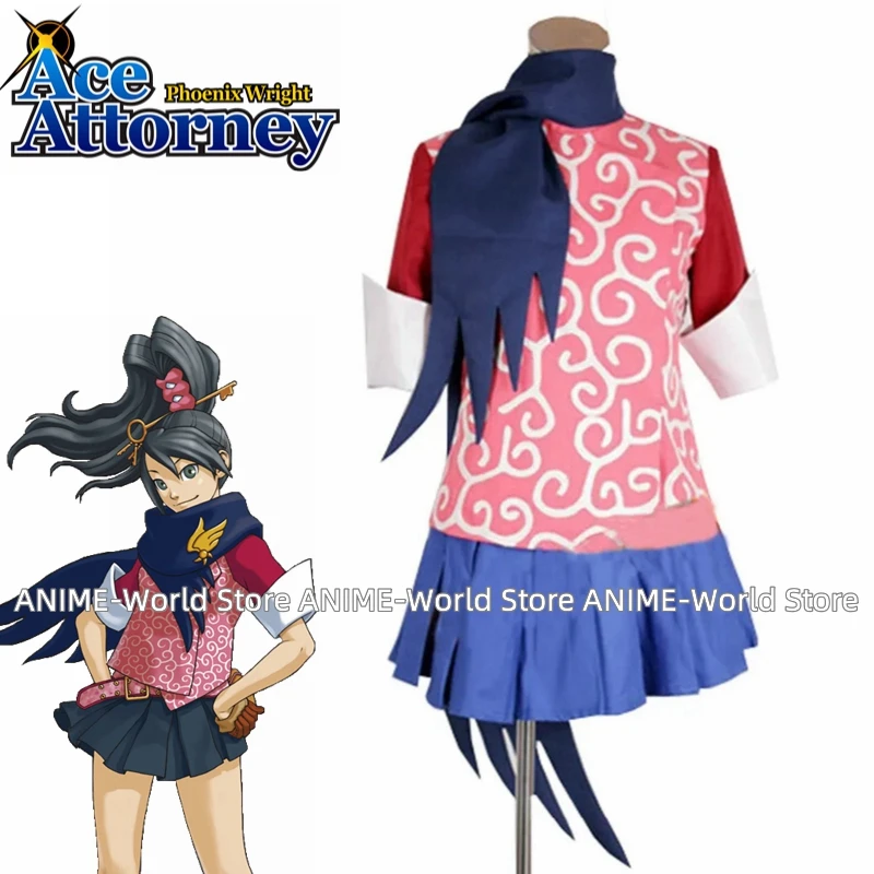 

Anime Ace Attorney Kay Faraday Mikumo Ichijou Cosplay Costume Custom Made Any Size Uniform Halloween