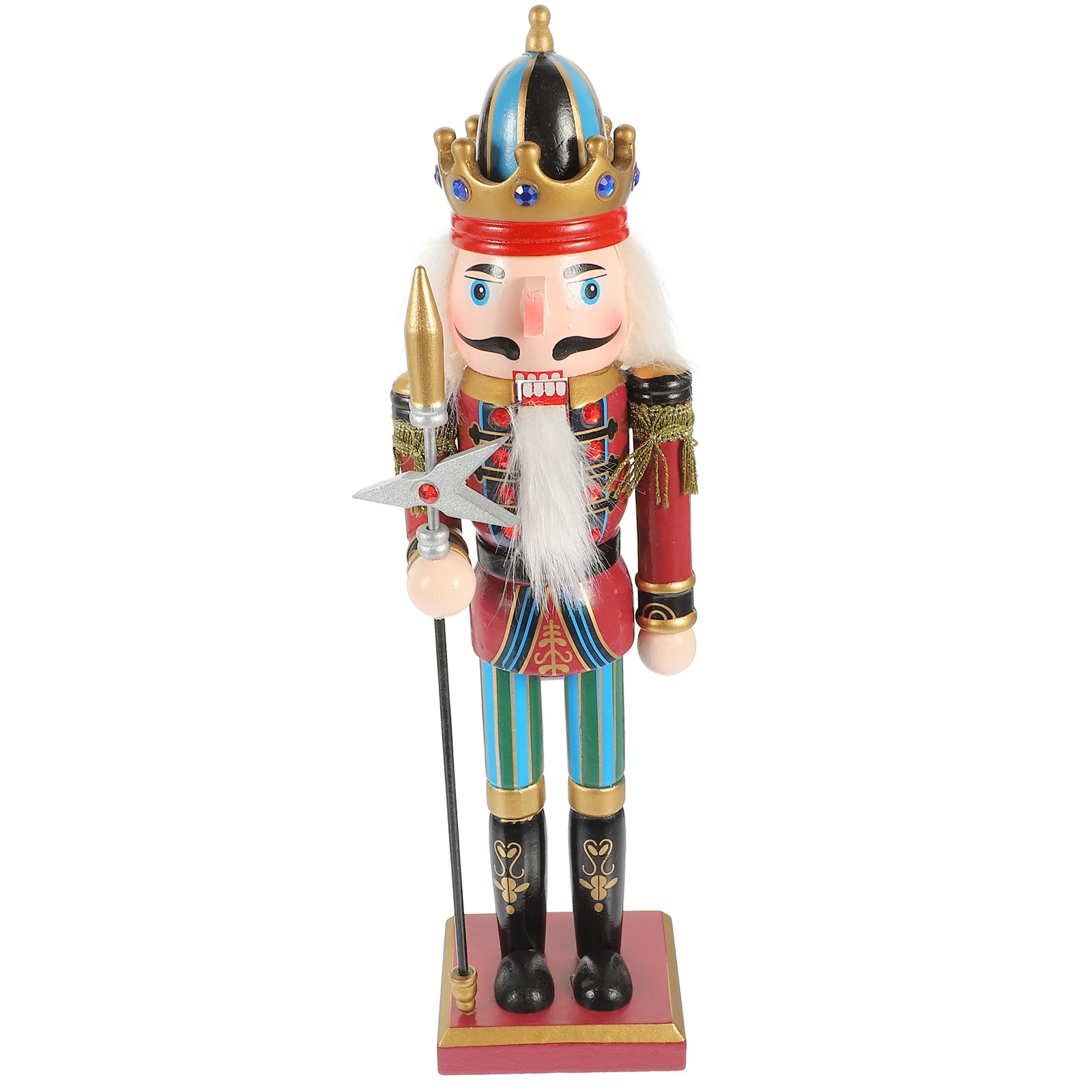 

Nutcracker Soldier Holiday Decoration Nutcrackers Christmas Small Wreath Bookshelf Figures Wood Traditional Indoor Gift