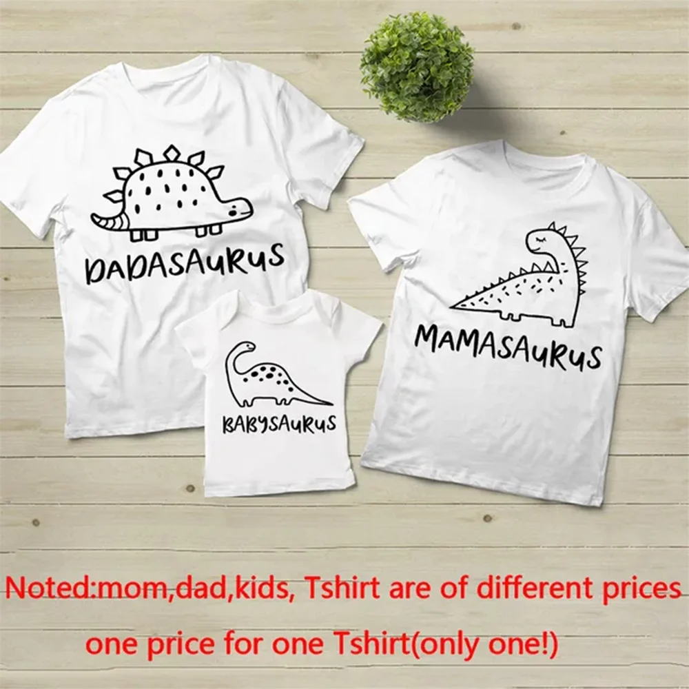 Dinosaur Family Shirts Mommy Daddy Shirt Baby Bodysuits Family Matching Outfits Short Sleeve Family Tshirt Family Gift Shirt