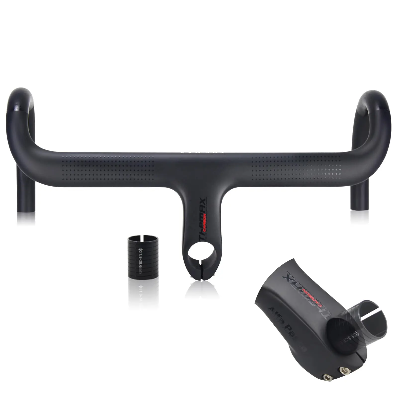

STLF Customizable Carbon Fiber Width 400/420/440mm Length 90/100/11/120mm Integrated Handlebar for Road Bicycle