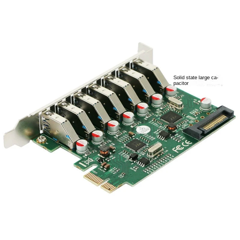 Desktop PCI-E3.0 adapter card 15P server computer HUB high-speed connection cable 7-port USB expansion