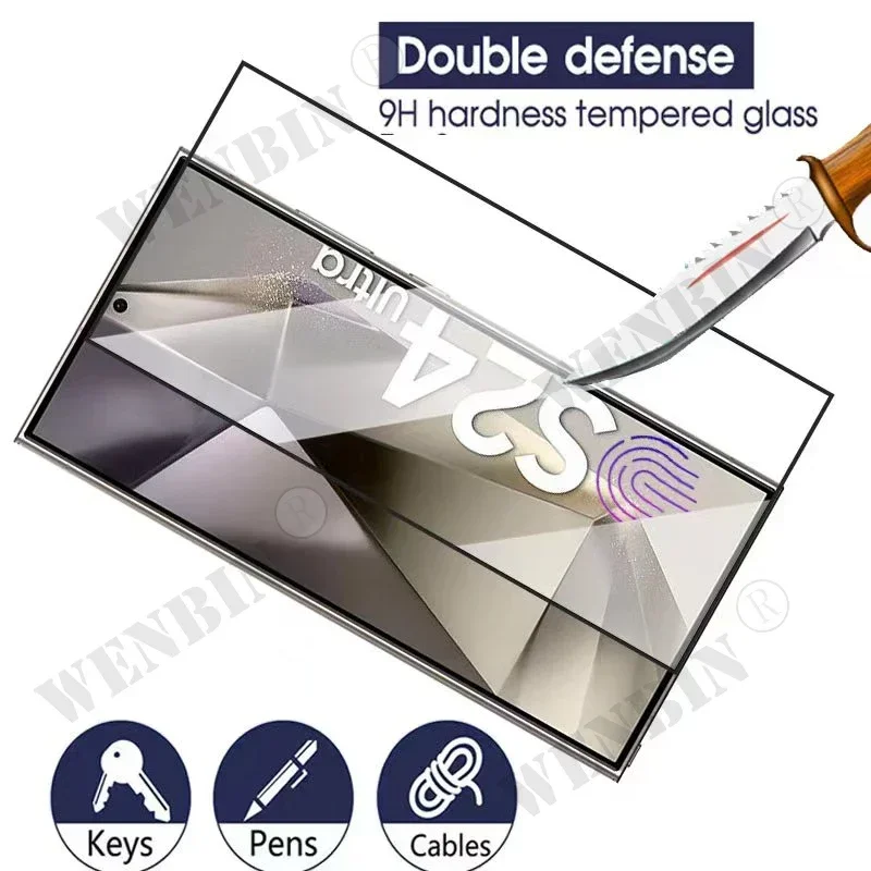 3 Pcs Tempered Glass For Samsung S25 S24 Ultra S23 S22 Ultra Plus FE A16 A36 A55 A56 5G Screen Protector Full Protective Glass