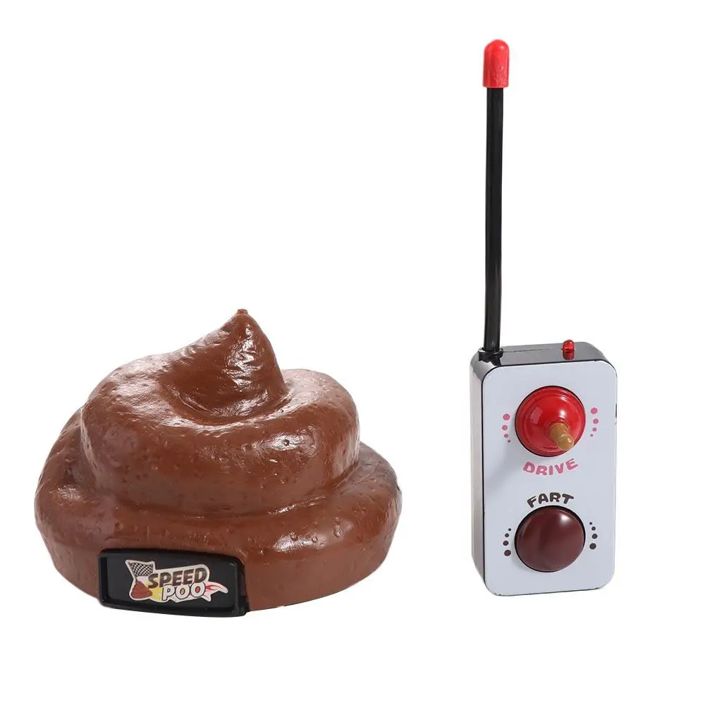 Novelty 360 Rotating Remote Control Poop Fart Sound Simulation Poop Trick Interesting Moving Poop Joke Prank