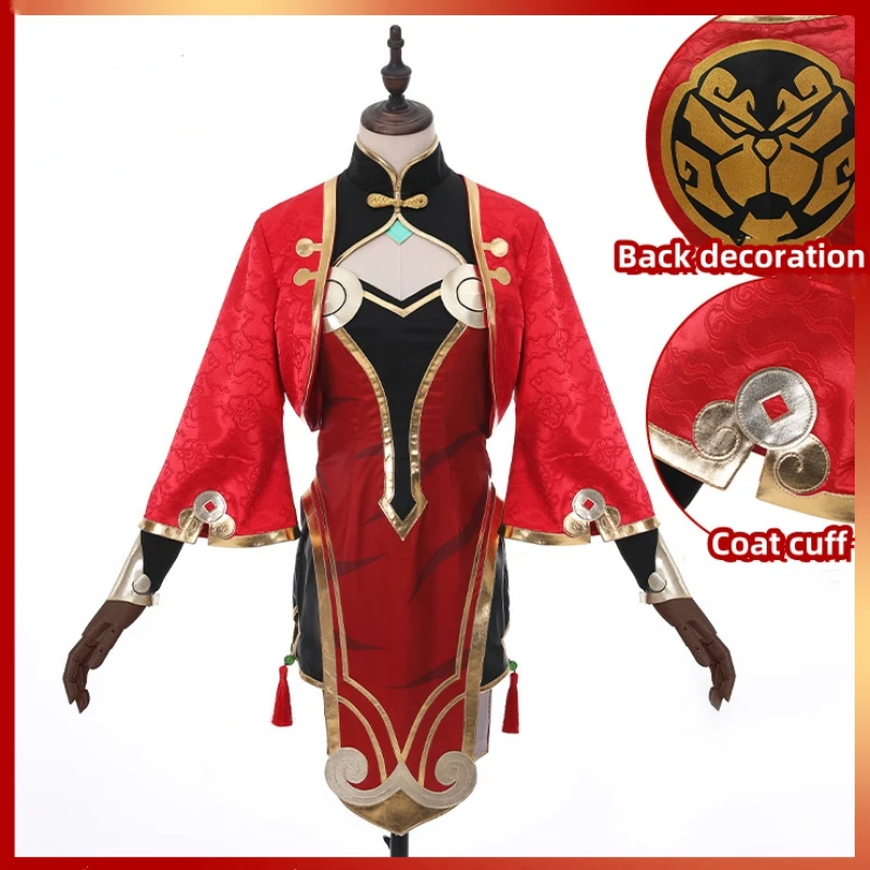 LOL Diana Cosplay Costume Scorn Of The Moon Red Chinese-Style Dress Game Suit Halloween Activity Party Role Play Clothing