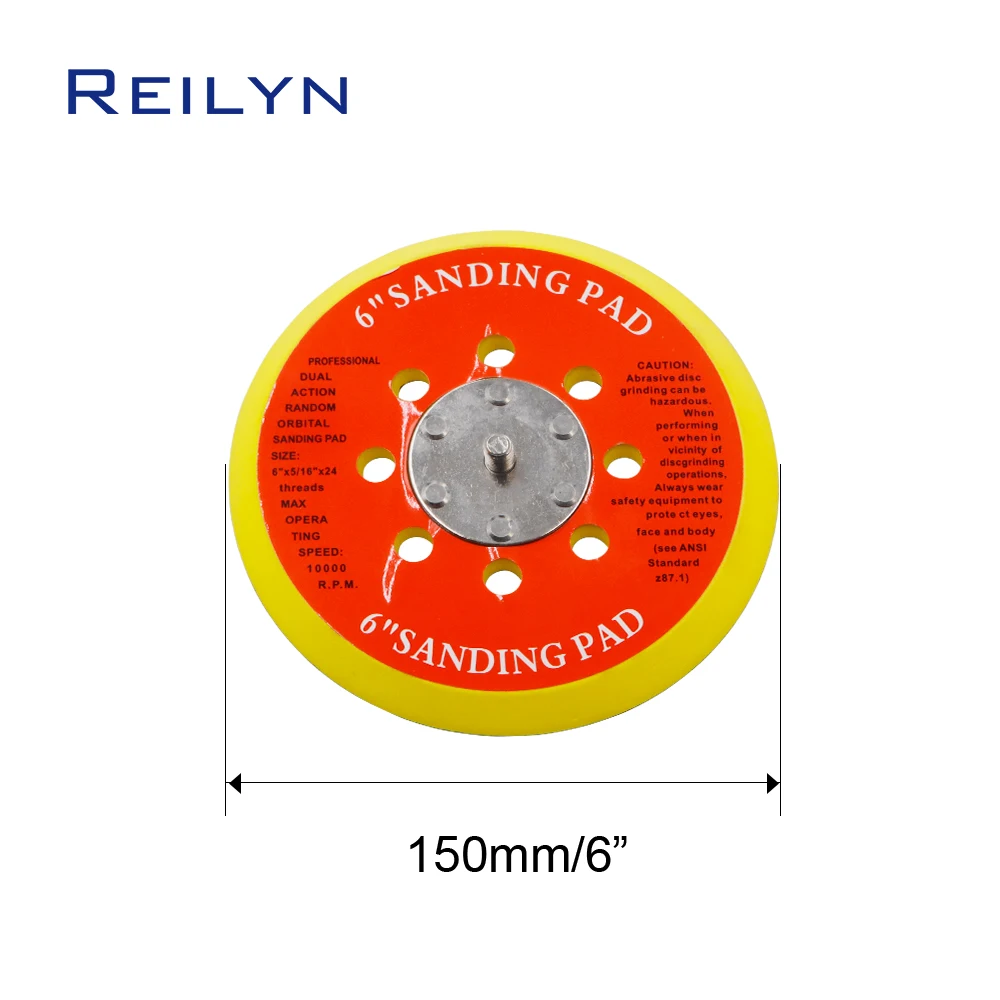 Backing Pad กระดาษทราย 5/6 นิ้ว 8Hole แผ่นขัด Hook-LOOP Backing Pad สําหรับ PNEUMATIC Sander เครื่องมือ