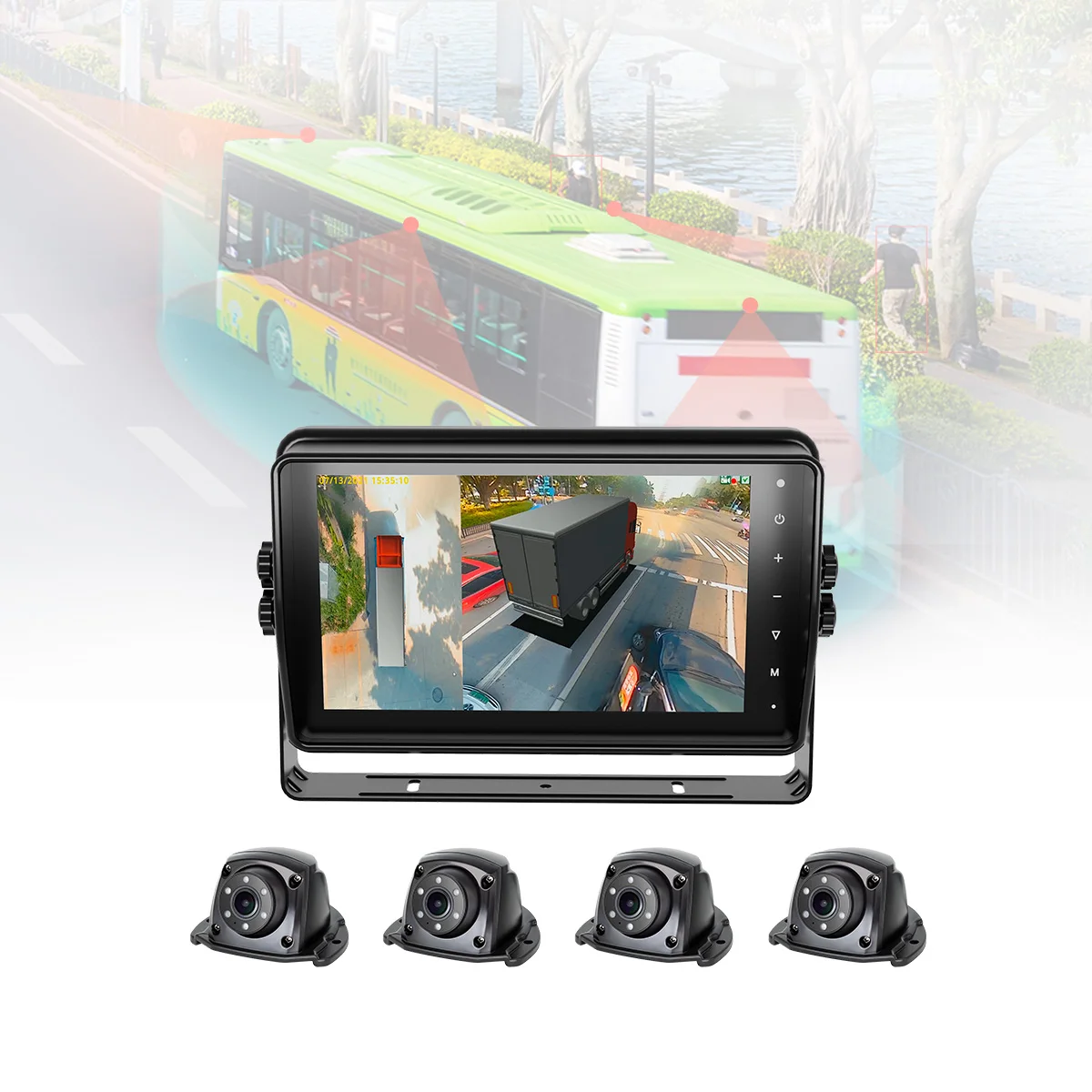 

OEM ODM 360 3D Surround View Monitor System with 10.1inch Monitor for Blind Spot Detection and Fleet Management