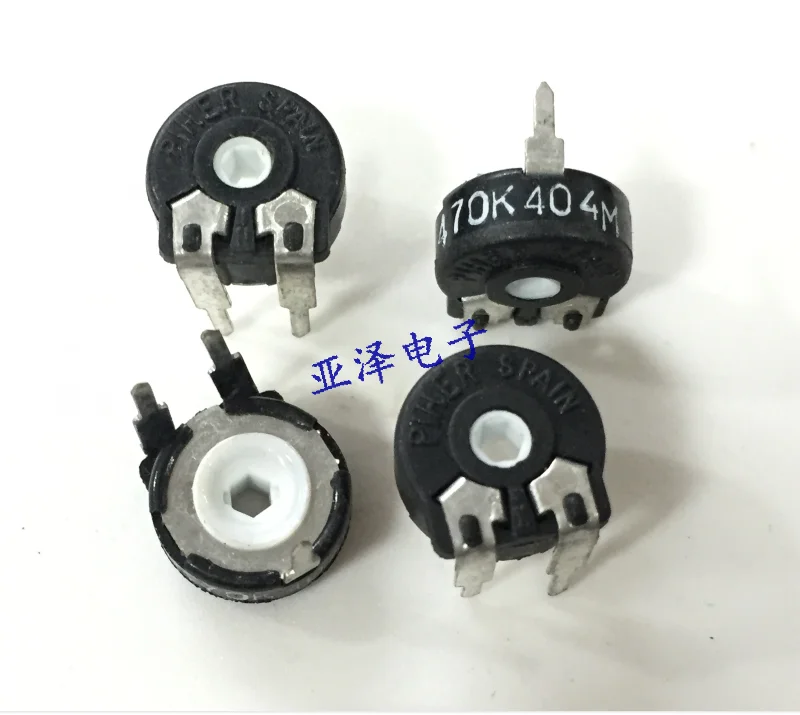 3PCS/lot Spanish PIHER fine-tuning potentiometer PT10-470K adjustable resistor hexagonal hole