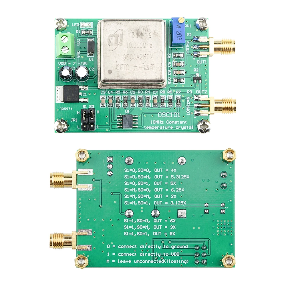 OCXO 10MHz 20M 30M 80M Frequency Crystal Oscillator Clock Calibrator Multiplication Temperature Signal Module