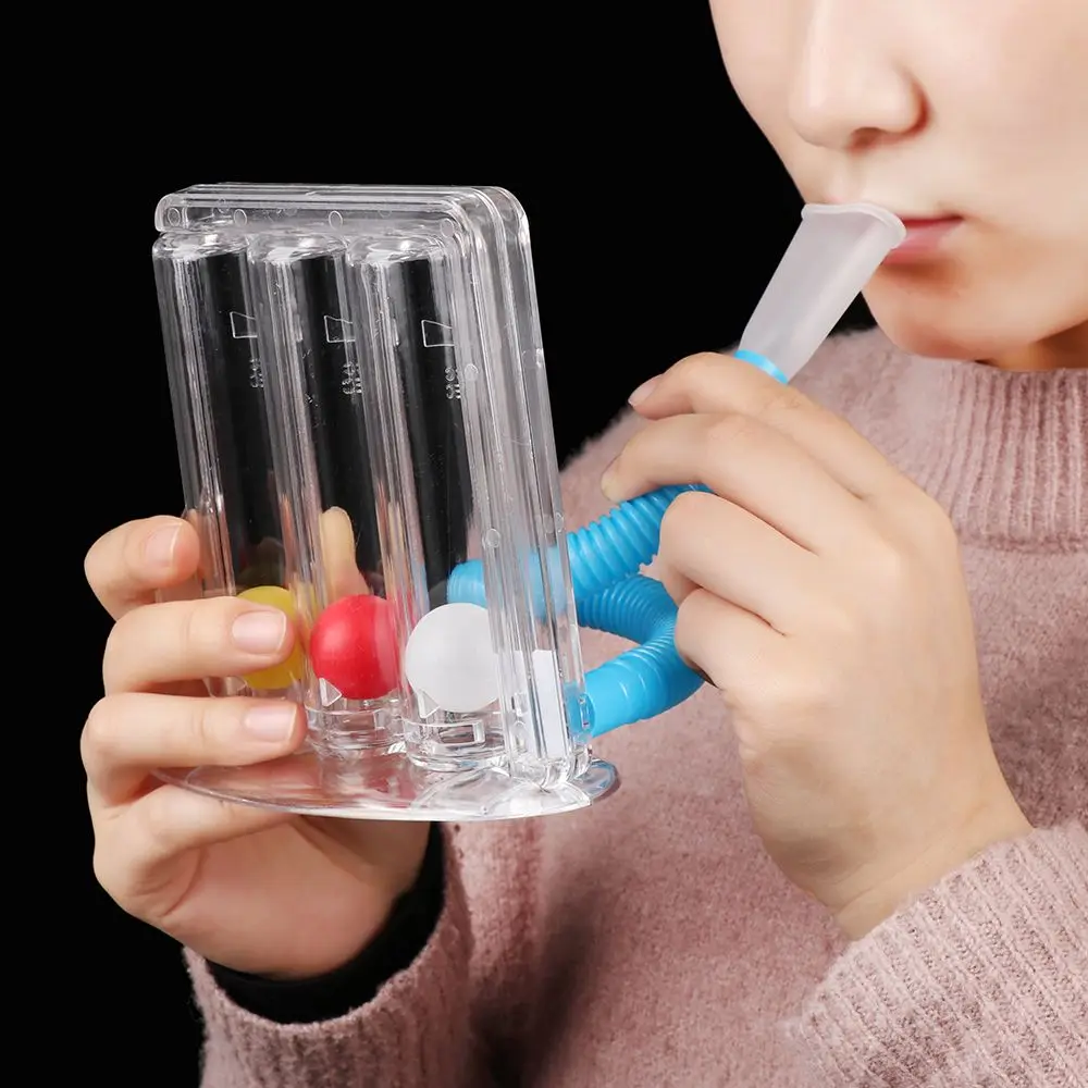 Three-ball Breathing Trainer Mask Incentive Spirometer Lung respiratory Exerciser Measurement System Personal Health Care