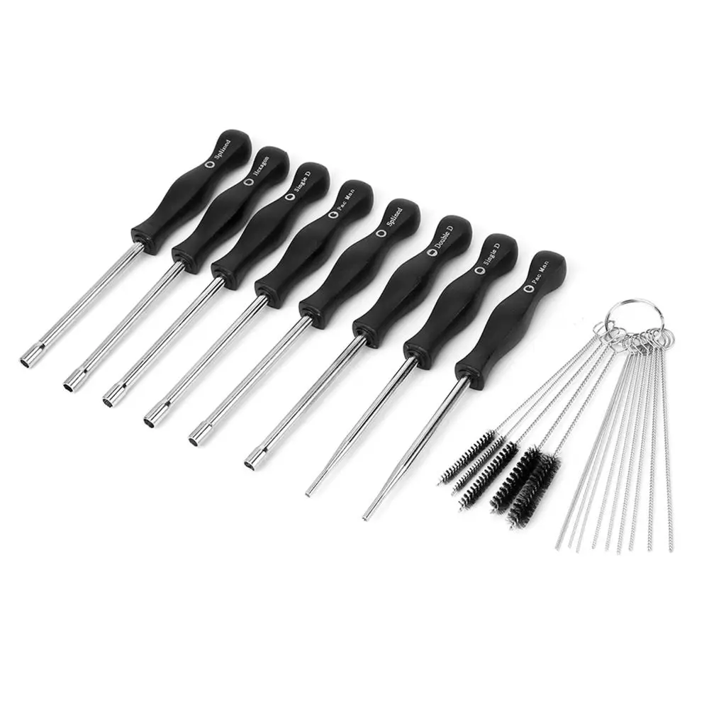 10PCS 8 Unique Screwdriver Carburetor Adjustment Tool Matching Brushes Zipper Carry Case Carburetor Screwdriver Tool Universal