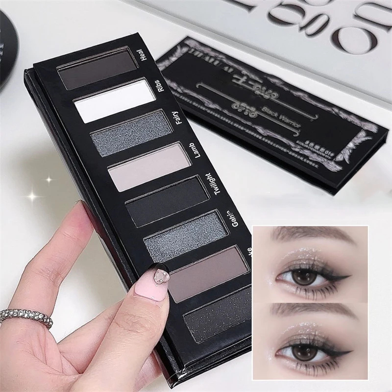 Palette di ombretti fumosi 8 colori, kit di trucco impermeabile metallizzato opaco luccicante a lunga durata per le donne, feste di Halloween, cosplay