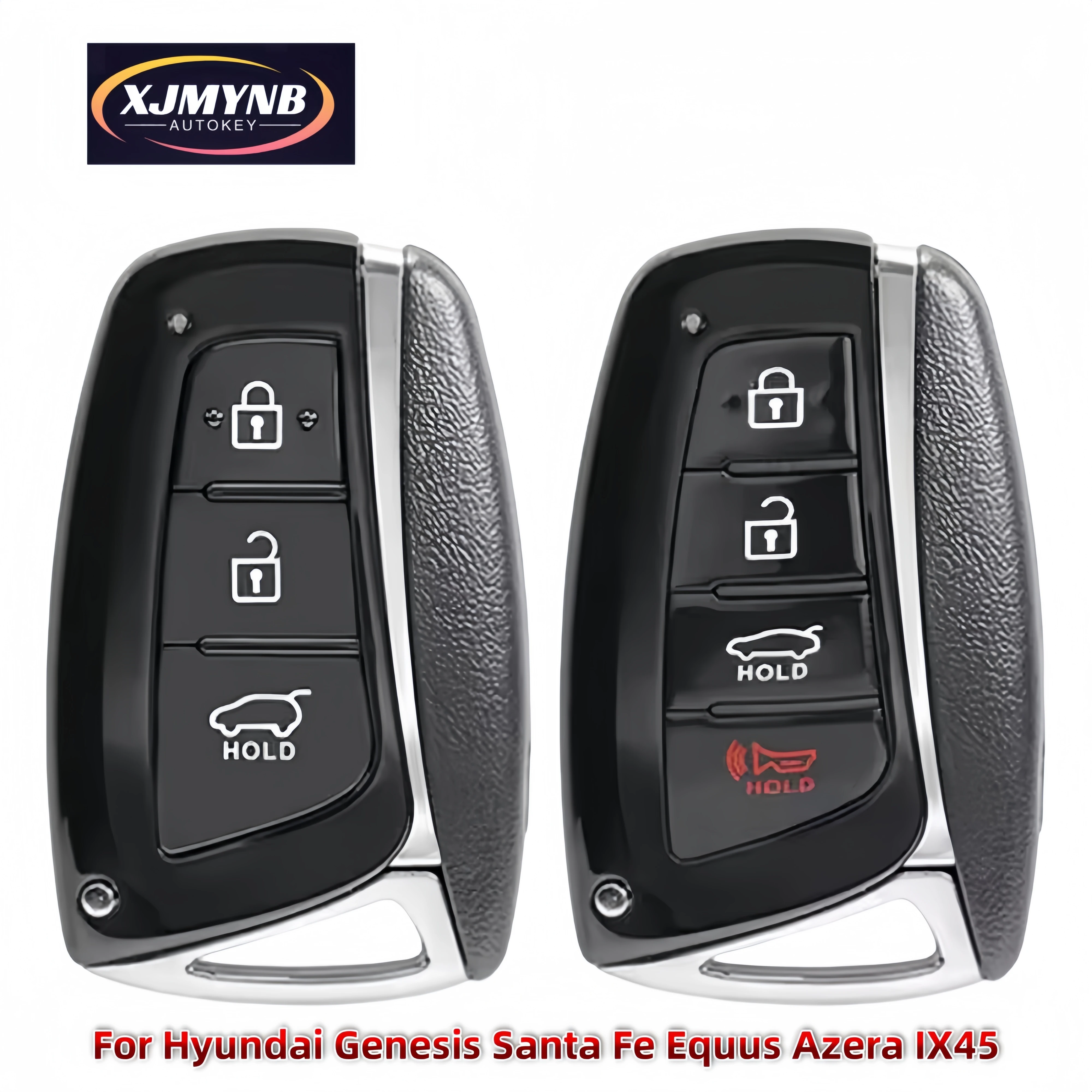 XJMYNB Replacement Smart Car Key Shell Case For Hyundai Santa Fe Sport Equus Centennial Grandeur Azera Genesis G80 3/4Buttons