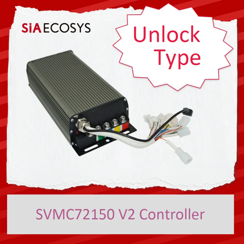 Unlock Type Sabvoton Controller SVMC72150 V2 Controller For 3KW 72V 150A Electric Motor