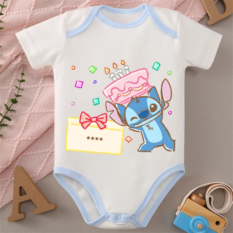 MINISO 100% ملابس قطنية ليلو وستيتش دكتور جامبا جوكيبا بدلة قطعة واحدة مطبوعة بشكل لطيف للأطفال من عمر 0 إلى 12 شهرًا لحديثي الولادة #3