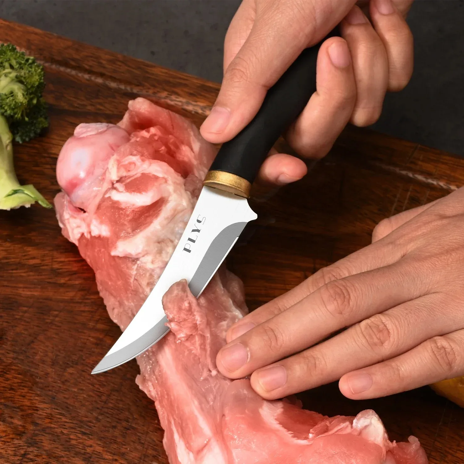 1/2/3PCS Forged Butcher Pocket Knife D2 Steel Razor Sharp Meat Cleaver High Hardness Portable Fruit Cutting Small Knife