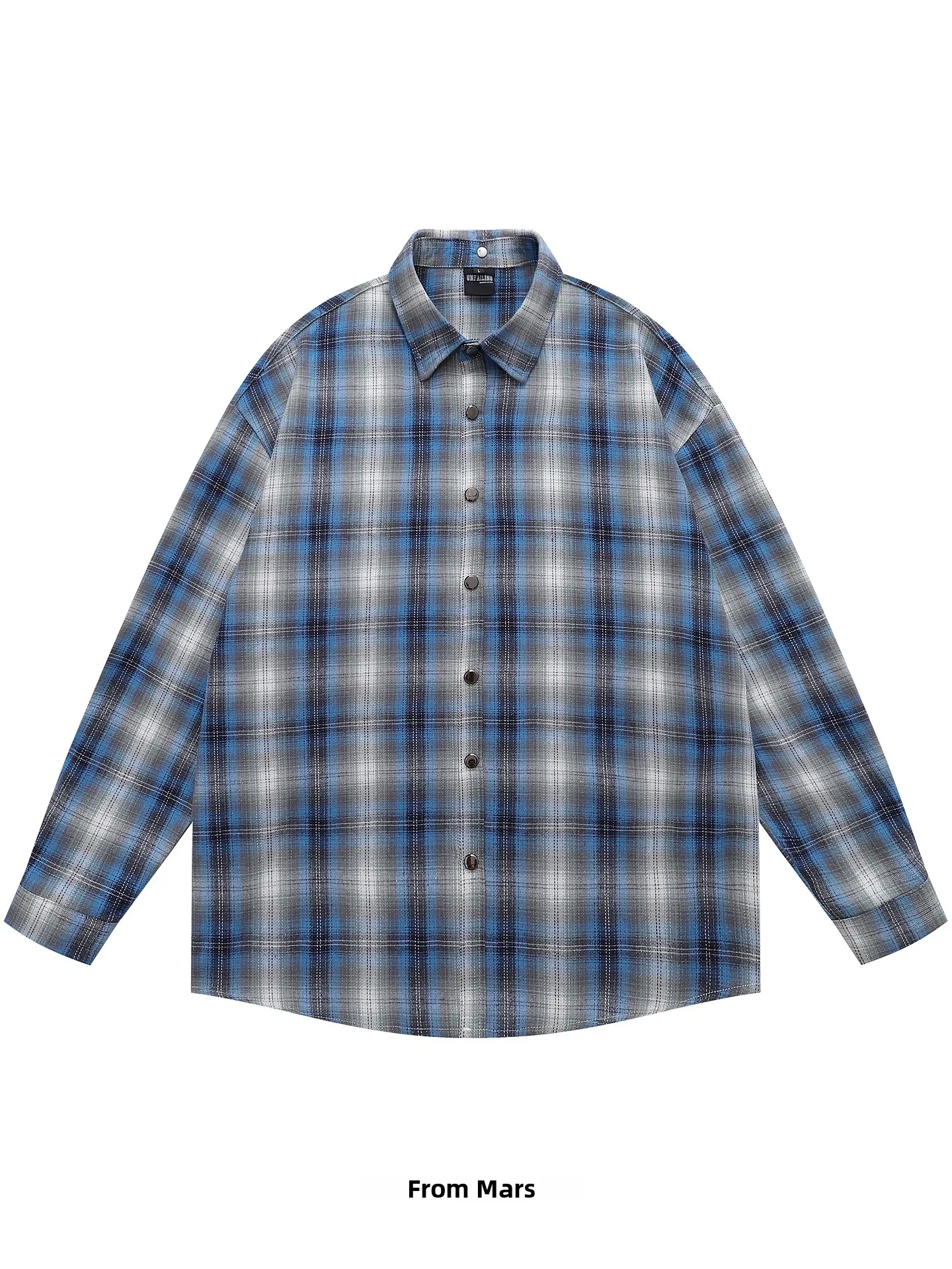 

from Plaid Long Sve irt Casual Loose Fit Simple Design Premium Feel Trendy Retro BF Sle Youthful Breathable Sprin...
