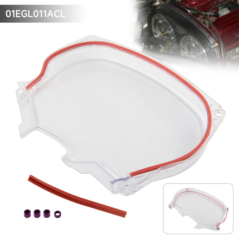 Pulley Cover Clear Timing Belt Fit for Mitsubishi Lancer EVO IV 96-98 EVO V 98-99 EVO VI 99-01 4G63T