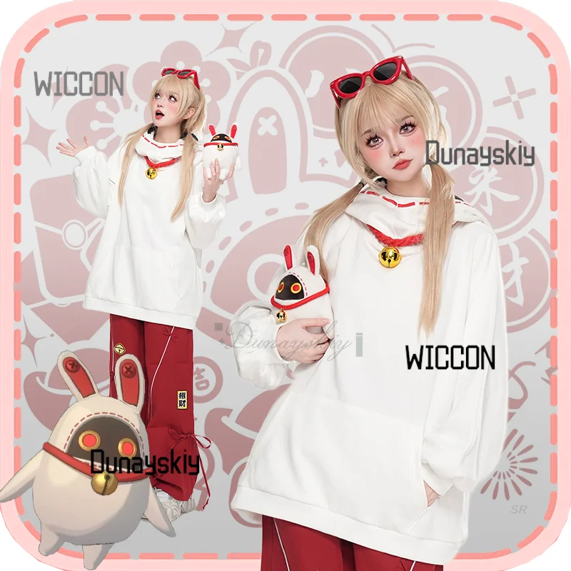 

Толстовка с капюшоном Bangboo Tinney, костюм для косплея, игра ZZZless, повседневная одежда, шляпа с кроличьими ушками, колокольчик, вечеринка на Хэллоуин, карнавал