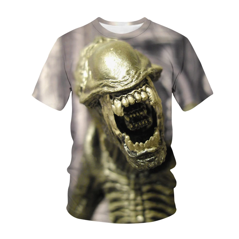 New Alien 3D Printed T-shirts Harajuku y2k Clothes Women Men Short-sleeve Streetshirts Hip Hop Tees Tops Urban Tshirrt Unisex