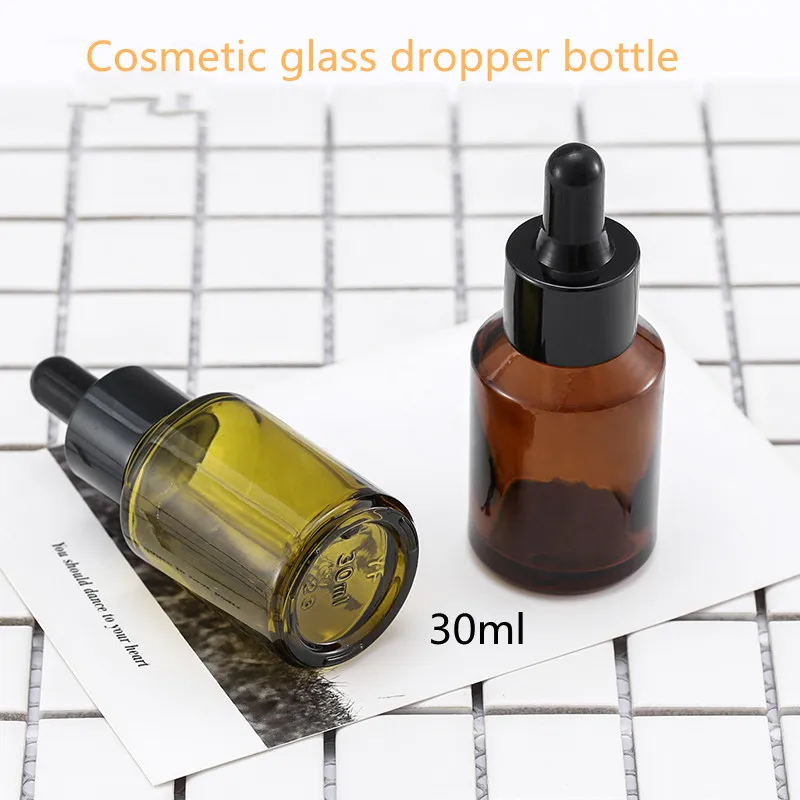 30ml Cosmetic Dropper Bottle Attar oil Bottle Thickened Glass Bottle Essential oil Bottle for Perfume Oil With Glass Dropper