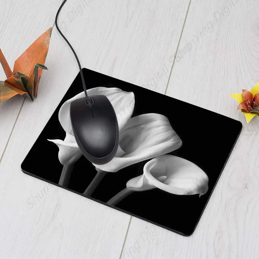 Plants Flowers Water Lilies Gaming Mouse Pads Computer Desks Laptops Office Mouse Pads Anti Slip Rubber 25*30cm