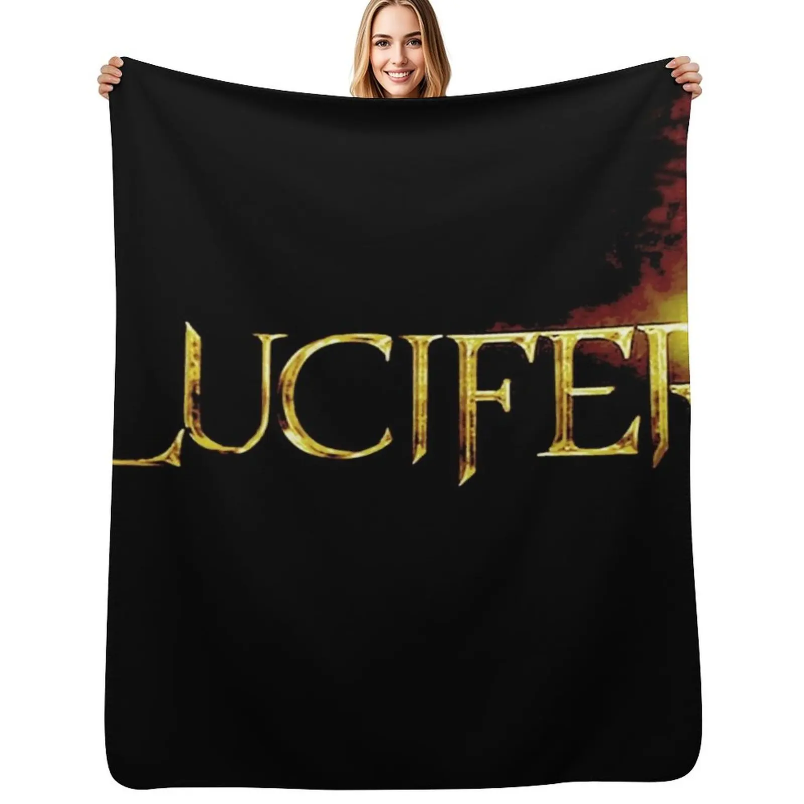 LUCIFER! Throw Blanket Cute Plaid Custom Stuffeds For Decorative Sofa Warm For Sofa Thin Blankets