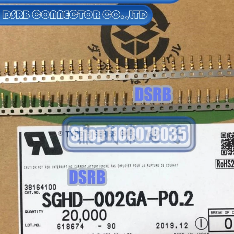 

100pcs/lot SGHD-002GA-P0.2 Terminal Wire gauge 26-30AWG 100% New and Original