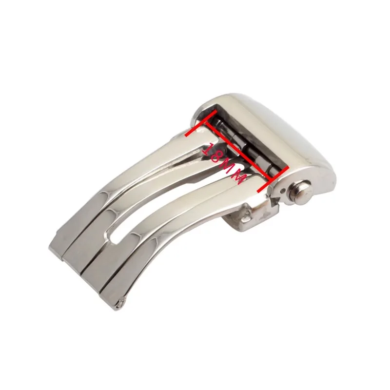 18 مللي متر مشبك قابل للطي لموريس لاكروا حزام ساعة اليد الحرفية الفولاذ المقاوم للصدأ مشبك حزام الساعات المشبك الفضة الذهب الوردي الذهب #5