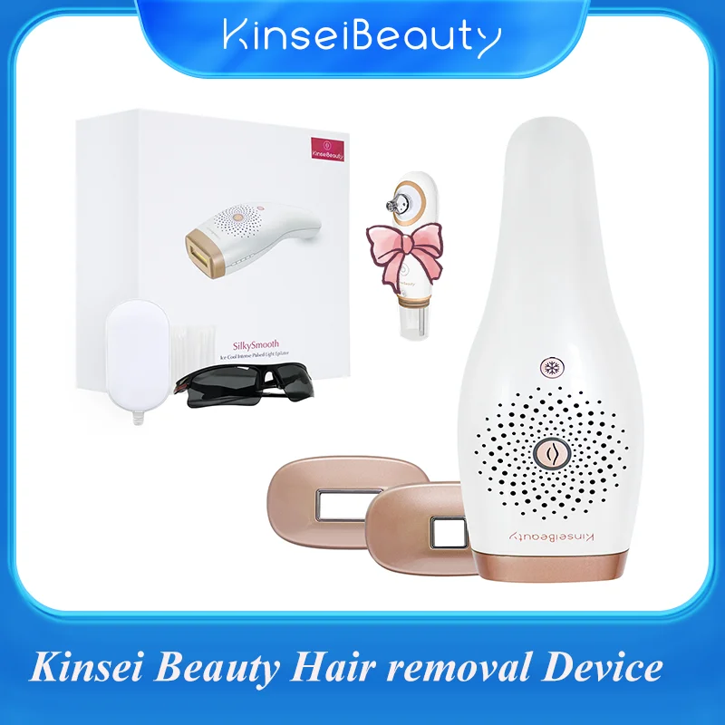 Kinseibeauty المنزل نقطة الجليد جهاز إزالة الشعر ، جهاز إزالة الشعر بالليزر ، ومناسبة للوجه بيكيني body，ملاي ازالة الشعر，ليزر ازالة الشعر