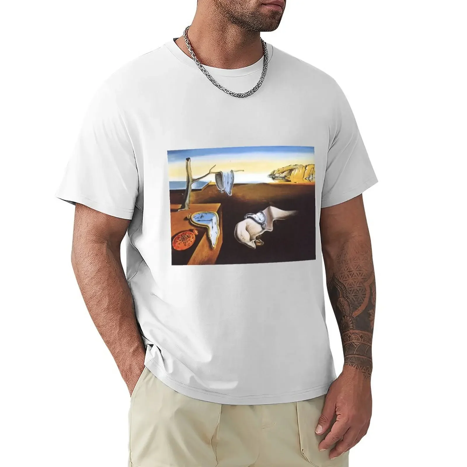 Salvador Dali The Persistence of Memory T-Shirt sublime plus size tops summer tops Short sleeve tee men t shirts