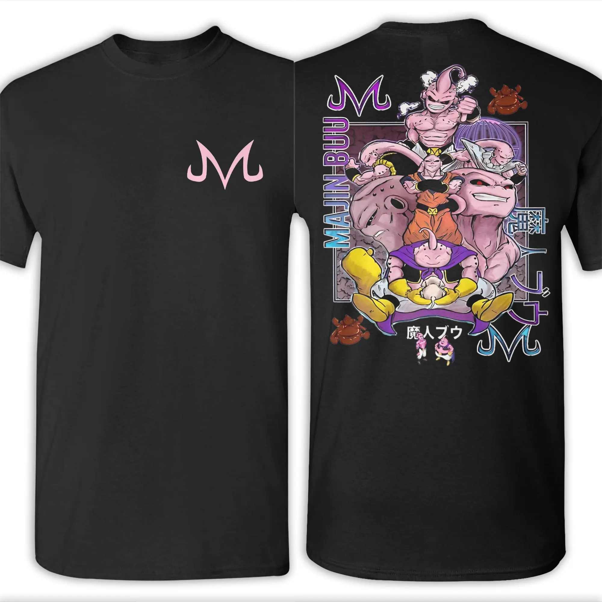

Printed Dragon Ball Majin Buu and Patrick in Gym T-Shirt Men's and Women's Crew Neck Short Sleeve Top Cotton Summer Top T-Shirt