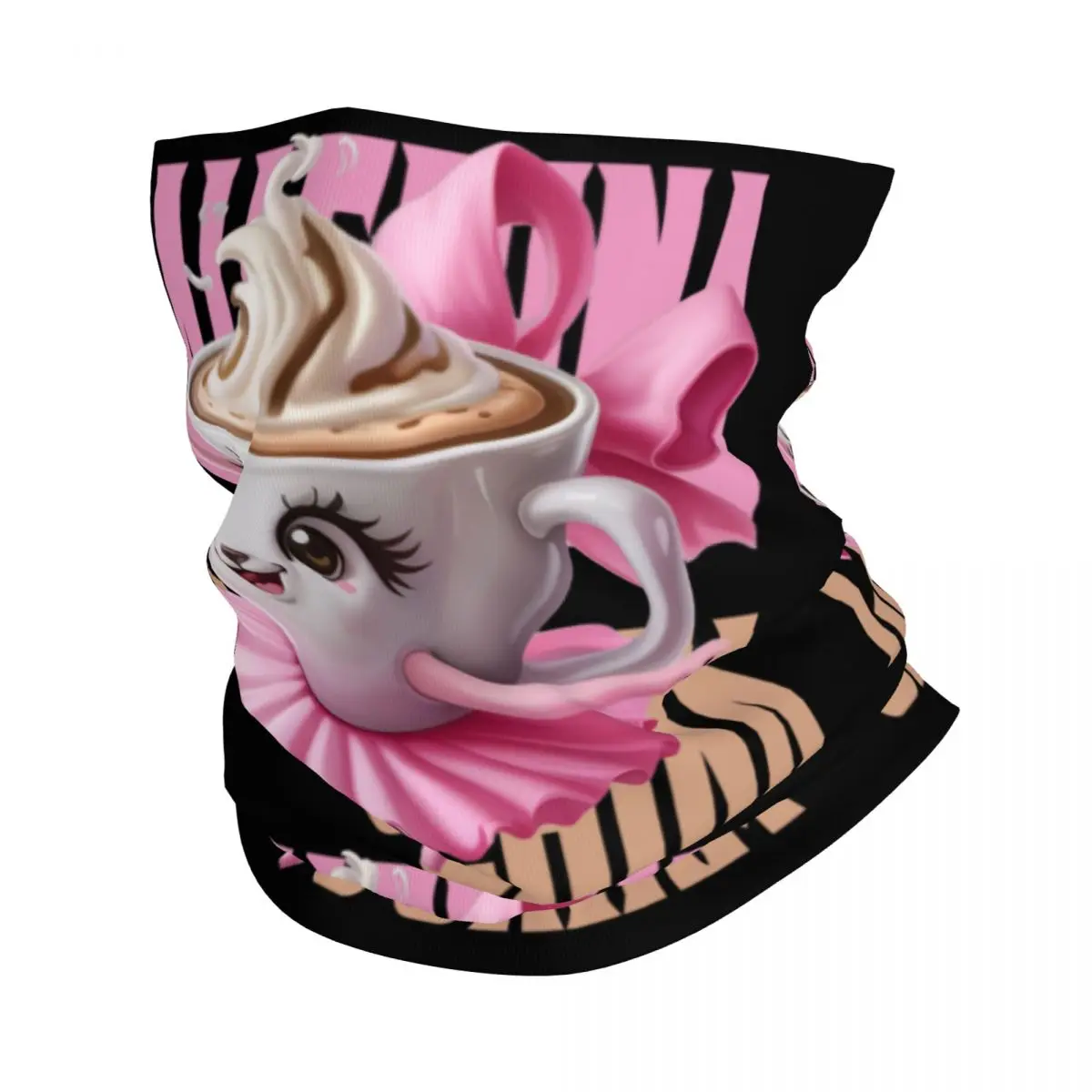 Bailarina Capuchina cerebro italiano Tung Tung Sahur calentador de cuello de invierno envoltura a prueba de viento bufanda para la cara polaina para senderismo diadema