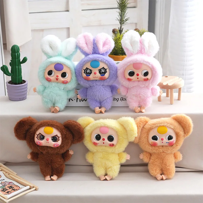 Jouets en peluche elfe de dessin animé, pendentifs lapin mignon, poupée en peluche douce, porte-clés, décor de sac, cadeau d'anniversaire pour enfants