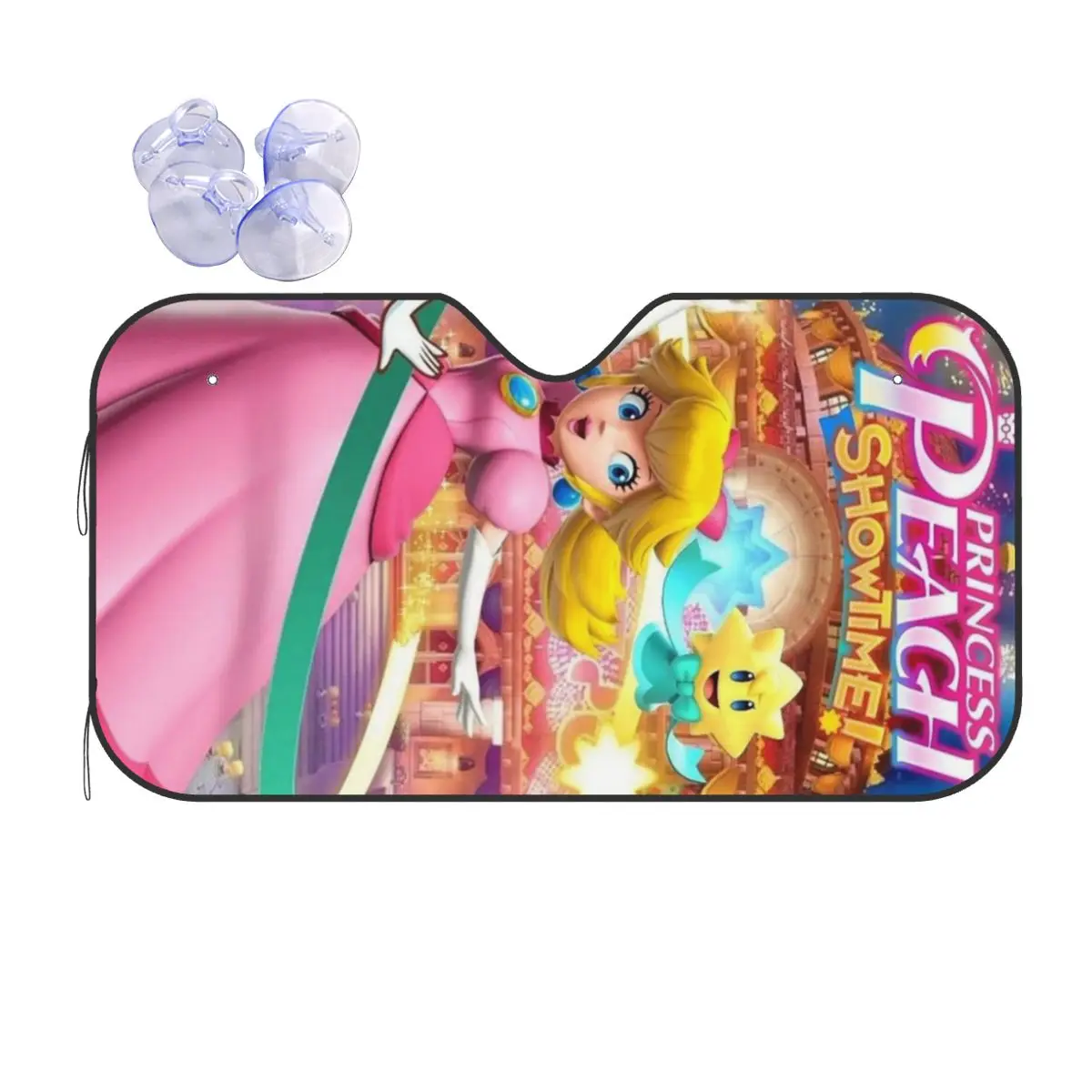 

Girls Peach Princess Print (1) Sunshade Windscreen Car Front Windshield Window Sun Visor Accessories Covers