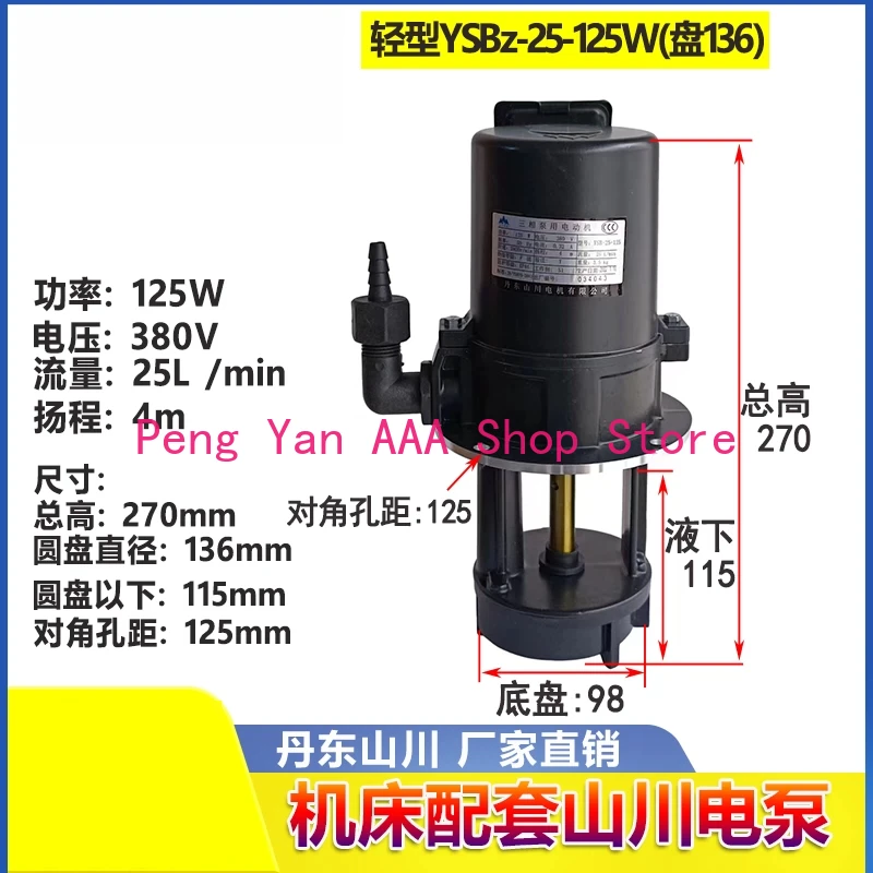 

Electric pump YSB2-25 YSB2-25/6 JCB-22 Machine tool cooling water pump three-phase electric pump