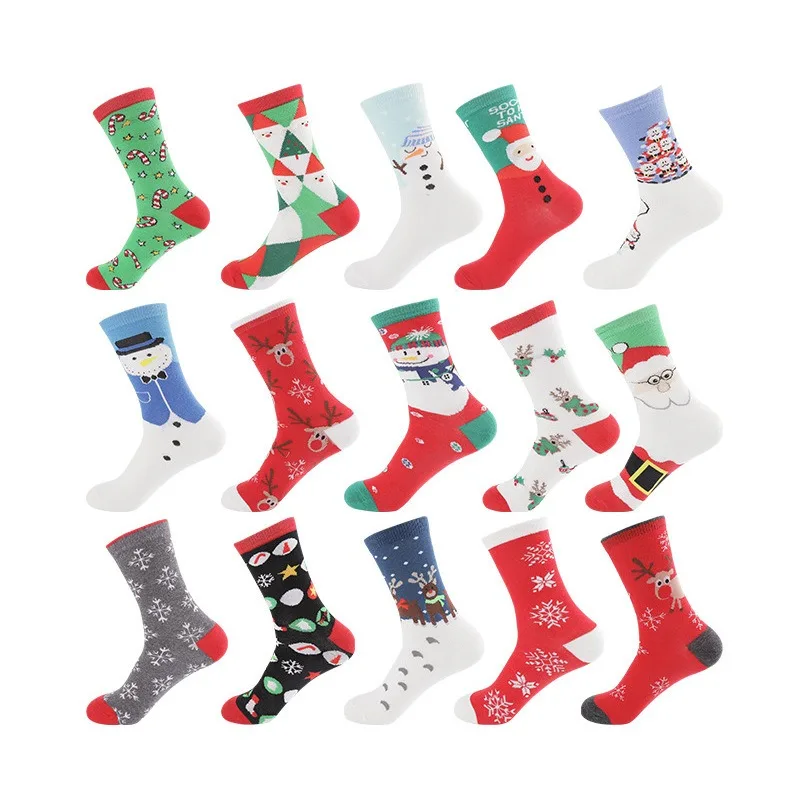 

10Pcs Sets Christmas Socks For Women Funny Gifts 2023 Winter Fashion Cotton Warmer Kawaii Medias Termicas Mujer Y2k Accessories