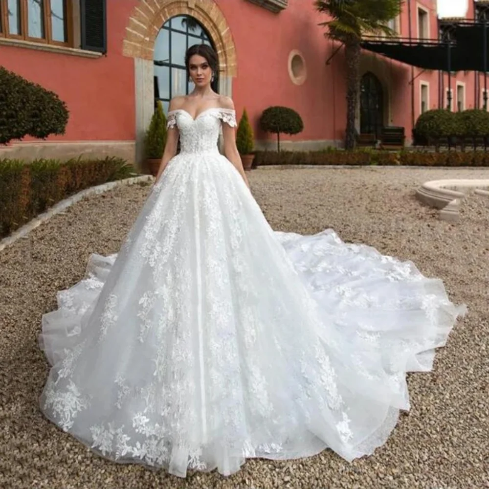 

Elegant Ball Gown Wedding Dresses 2024 Off the Shoulder Sweetheart Bridal Gowns Custom Made High Quality Princess Dress