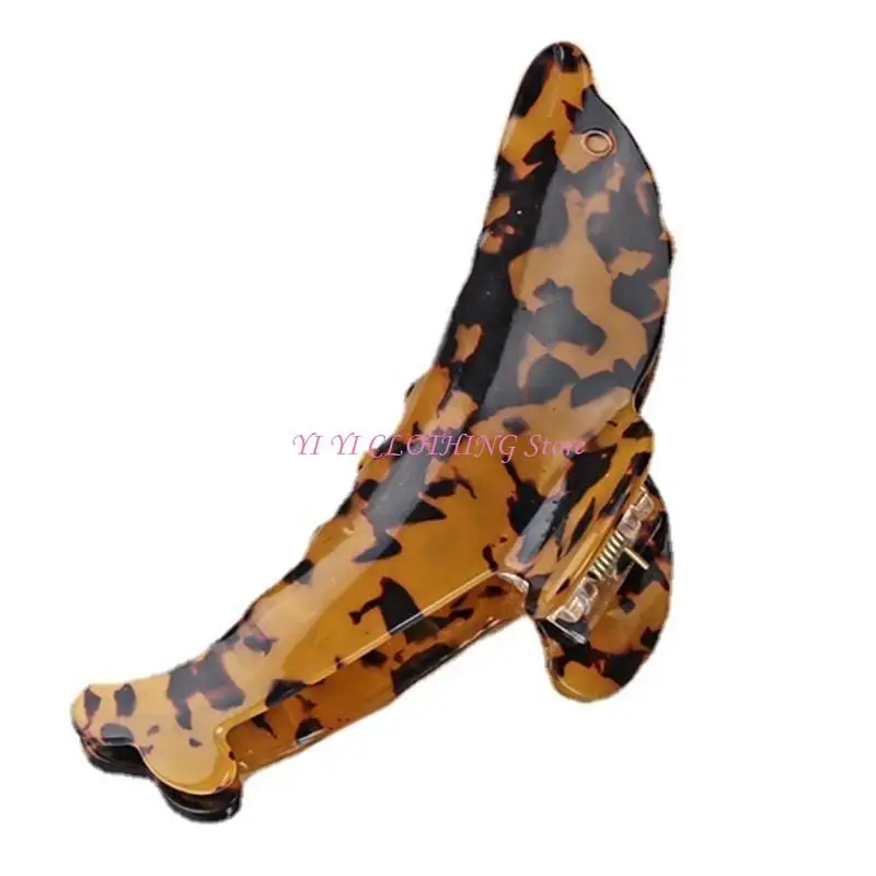 

N5KF Y2K Hot Girl Hair Claw All-match Elegant Dolphin Ponytail Hair Clip
