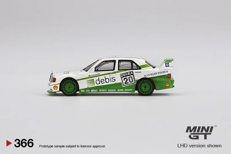 1:64 Mercedes-Benz 190E Schumacher EVO2 Geração II Rally 20 DTM modelo em miniatura fundido em liga metálica, ornamentos para adultos