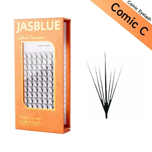 Imagen 2 del producto JASBLUE Extensiones de pestañas Manga Pestañas cómicas Anime Spire Pestañas postizas CD Curl