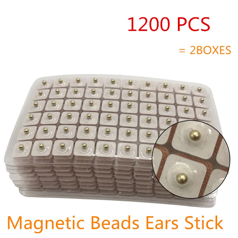 1200pcs Magnetic Therapy Ear Patch Auricular Ear Auriculotherapy Acupuncture Therapy Ear Seeds Sticker Good Effect Vaccaria Seed