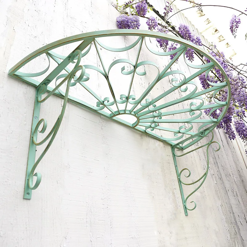 Metal eaves flower rack, pastoral wall decoration hanger can be used as canopy rack, retro flower pot iron frame