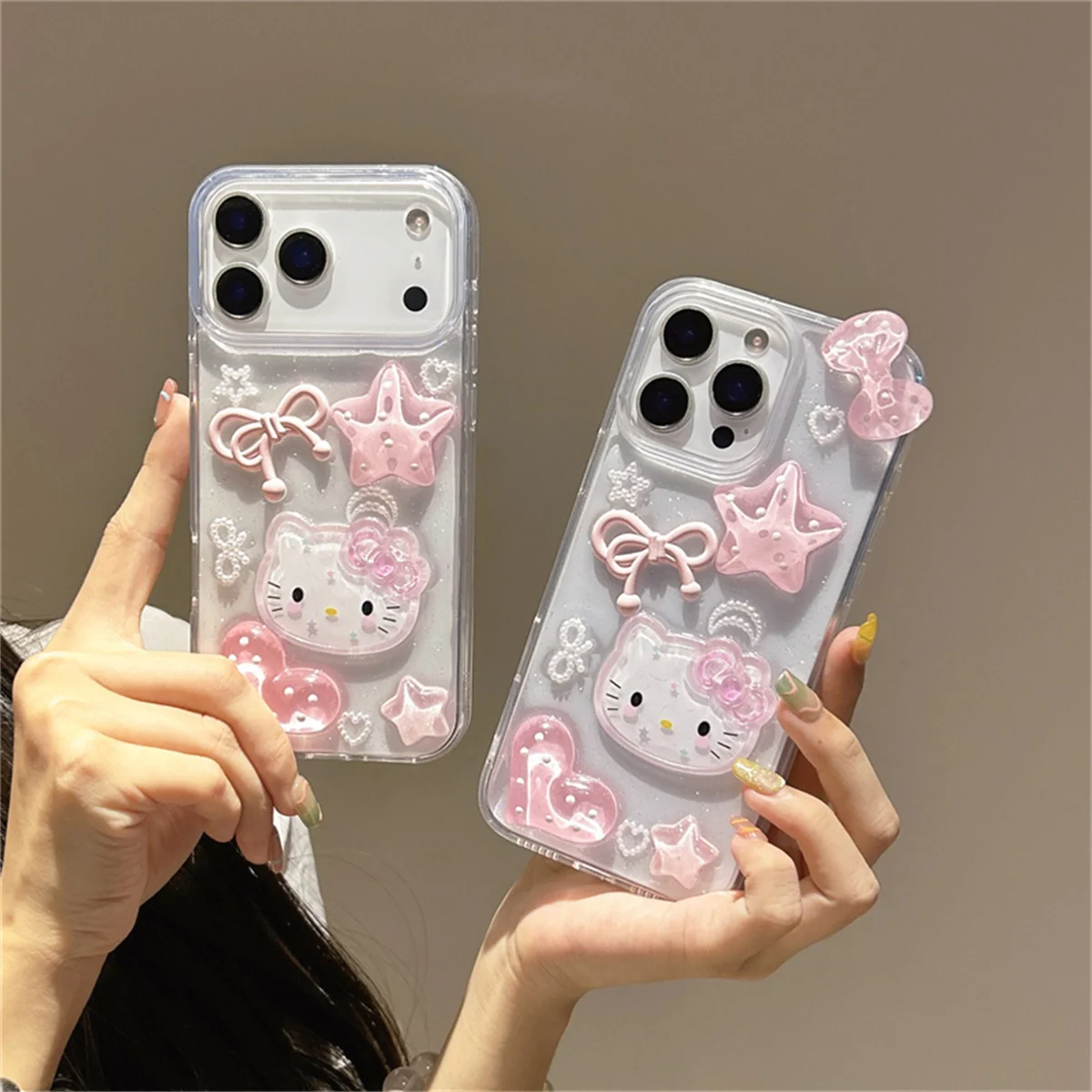 

Korean Cute Pink Bowkont Wavy Phone Case For iPhone 16 Pro 15 13 14 Pro Max Cover Shockproof Cases Fashion Lovely Cases Capa