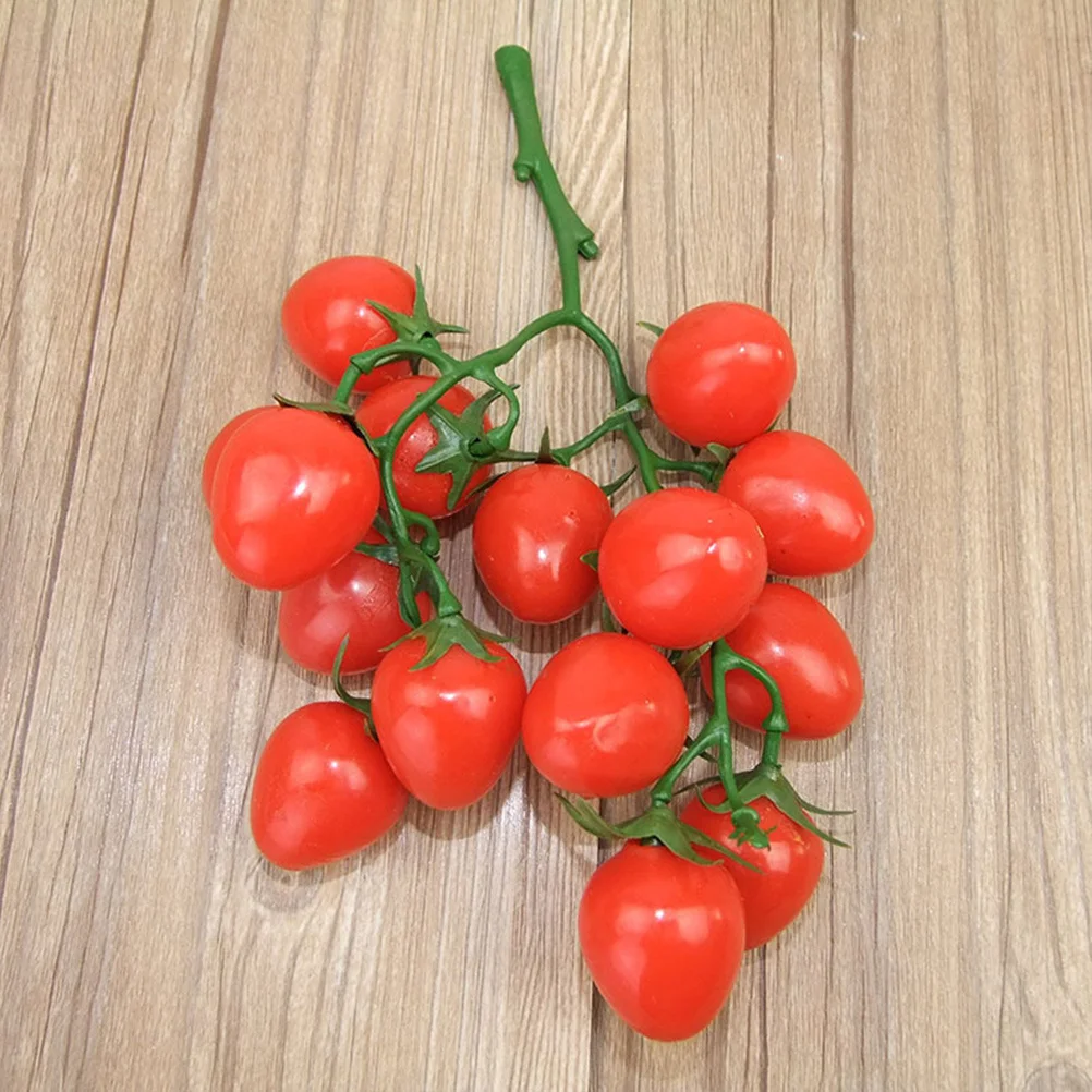 Simulation Cherry Tomatoes Bunches Elegant Stylish Decor Home Office Restaurant Display Lightweight Compact Fake Cherry Tomatoes