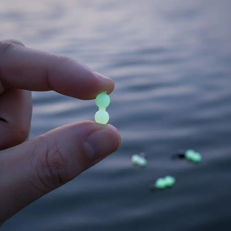 50Pcs Luminous Gourd Bead Fishing Swivel Connector Anti Tangle Smooth Rotation Tackle for Lake Trout Fishing Accessory - view 2