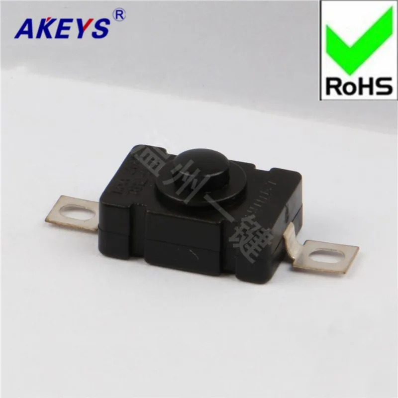 10 PCS 1812A self-locking rectangular switch button switch flashlight fishing lamp toy model making element